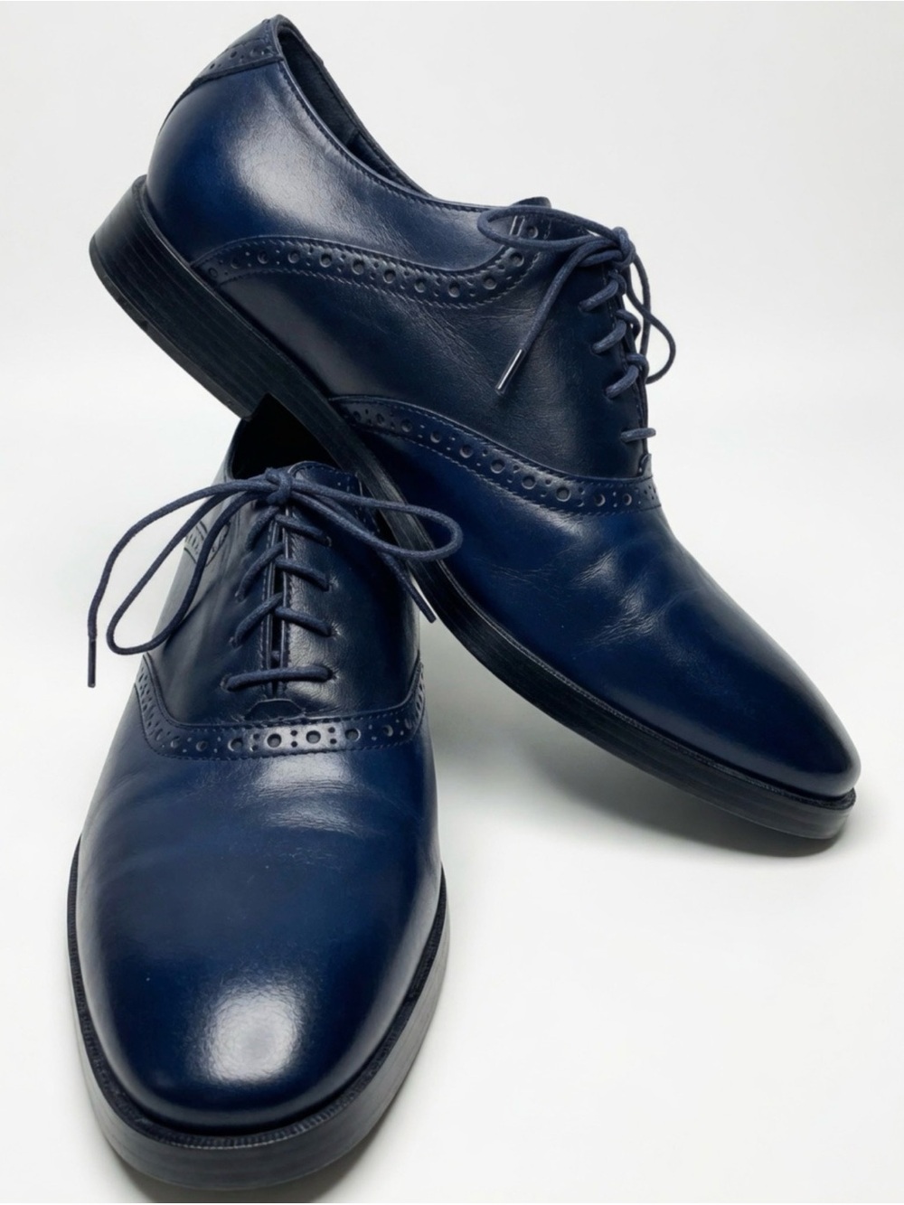 Cole Haan 7.5 Navy Blue Dress Shoes